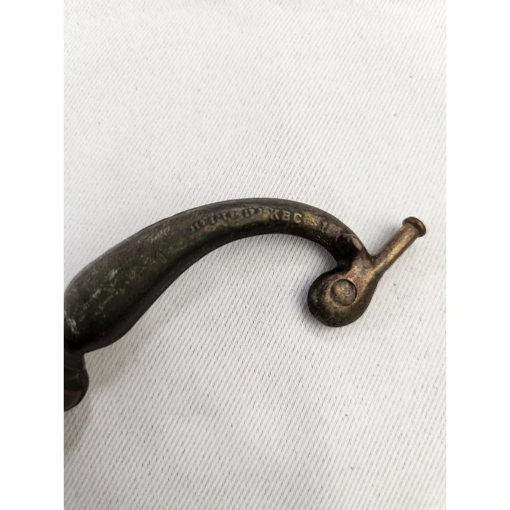 6 Vintage Keeler Brass Company KBC Drawer Pulls Handles 502 Drop Bail Drawer